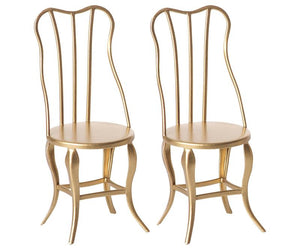 Gold Vintage Micro Chairs, 2-pack