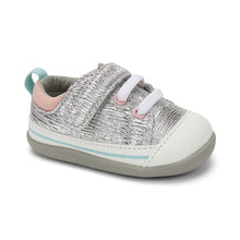 Load image into Gallery viewer, Silver Shine First Walker Sneaker
